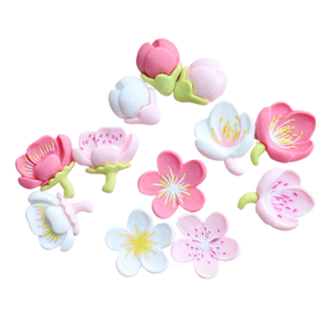 caoh diy - Lazos para el cabello, materiales artesanales, pegamento, accesorios de joyería de resina hechos a mano, flor de melocotón tierna - Product Image 2