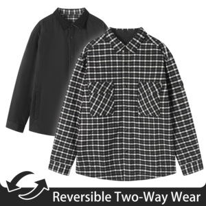 Chemise-veste réversible 2026 pour <span class=keywords><strong>homme</strong></span>, style vintage, en velours côtelé de coton, à manches longues, décontractée - Product Image 1