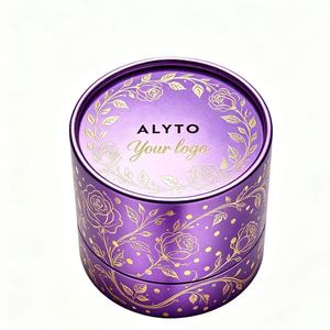 Custom Four-Color Printing Gold Foil Stamping Cylindrical Paper Box for Perfume Essential Oil Food Cosmetics Aromatherapy Gift - Product Image 4