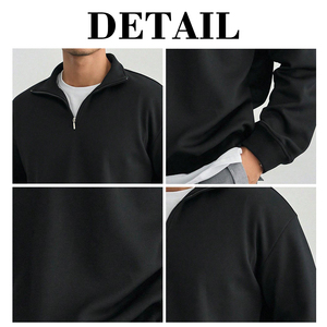 เสื้อสเวตเชิ้ตฮิปฮอปแขนยาวคอซิป คอตตอนเนื้อหนา ระบายอากาศได้ดี สำหรับผู้ชาย ยี่ห้อ Kingsen รุ่น Custom ผ้าเทอร์รี่ เหมาะสำหรับฤดูใบไม้ผลิ - Product Image 6