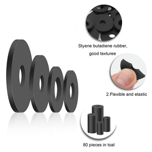 Meaogate Chất lượng cao tùy chỉnh màu đen phẳng Silicone cao su máy giặt Fastener của sản phẩm cao su chất lượng - Product Image 6