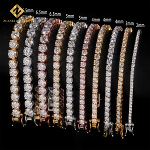 Collana Tennis <span class=keywords><strong>in</strong></span> Moissanite da 2mm, 3mm, 4mm, 5mm, 6.5mm <span class=keywords><strong>in</strong></span> <span class=keywords><strong>Argento</strong></span> <span class=keywords><strong>925</strong></span>, Bracciale Tennis Iced Out <span class=keywords><strong>in</strong></span> Moissanite - Offerta Speciale - Product Image 5