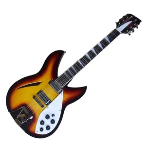 Flyoung最畅销半空心枫木弹体12弦电吉他适用于所有播放器工厂