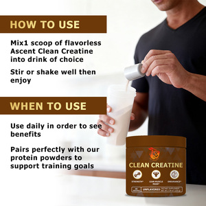 <b>Red</b> Kangaroo Clean Creatine Powder 45 Servings Unflavored Dietary Supplement for Strength and Muscle Mass Endurance Powder - Product Image 2