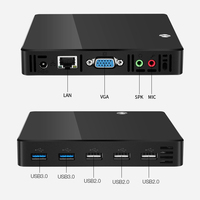 Sin ventilador de escritorio Ce-leron 1007U Pen-tium 2117U Ventana Xp Nettop Lan Vga Hd Dual Display 5 Usb Smart Tv Box mini pc ordenador