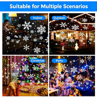 Lampe projecteur flocon de neige avec télécommande, étanche IP65, lumière extérieure pour décoration de jardin et pelouse de Noël