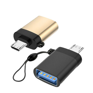 Adaptador OTG Micro <span class=keywords><strong>a</strong></span> <span class=keywords><strong>USB</strong></span> Aleación de aluminio Micro <span class=keywords><strong>USB</strong></span> macho <span class=keywords><strong>a</strong></span> <span class=keywords><strong>USB</strong></span> adaptador hembra para Android Smartphone/Mesa Uso del teléfono móvil - Product Image 1