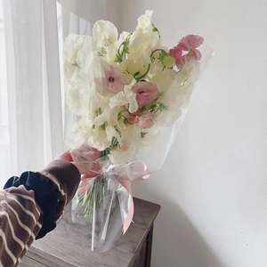 أكياس التعبئة والتغليف البلاستيكية الشفافة ، مع حامل مقبض ، حجم مخصص طباعة أكمام الزهور - Product Image 5