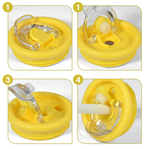 Gourde isotherme pour l'école, 14 <span class=keywords><strong>oz</strong></span>, avec poignée latérale, bouteille d'eau isolée avec paille et couvercle <span class=keywords><strong>2</strong></span> en <span class=keywords><strong>1</strong></span> - Product Image 4