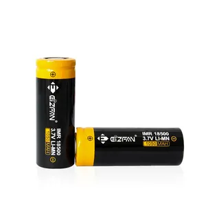 China manufacturer Eizfan IMR 3.7v li ion 1050mAh lithium ion 18500 rechargeable battery flat top