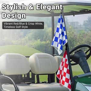 Serviette de golf en microfibre de haute qualité, tissée en nid d'abeille, avec logo brodé personnalisé - Product Image 3
