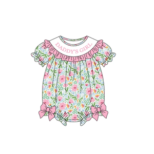 DADDY'S GIRL Mono floral con volantes para bebés y niñas, ropa a juego para niños - Product Image 4