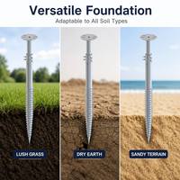 Pieu de fixation rapide pour ancrage au sol – Système hélicoïdal sans fondation en béton pour support de panneaux solaires et poteaux métalliques