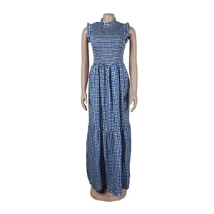 Vestido largo sin mangas con estampado de orejas de madera para mujer, elegante y casual, de verano, estilo maxi, a la moda. - Product Image 5