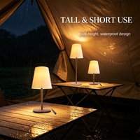 Lampe de table LED étanche pour salle de bain, sans fil, rechargeable, à charge rapide, protection oculaire, lumière ambiante à changement de couleur pour
