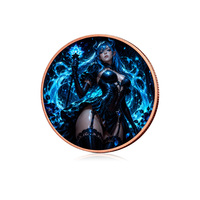Pièce de monnaie de défi personnalisée en métal, 1 once, en cuivre pur .999, pièce ronde, représentant des femmes belles, pièces de monnaie en cuivre de collection