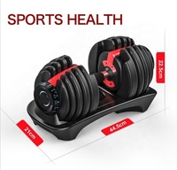 Équipement d'Entraînement de Fitness Portable Unisexe 24KG 40KG, Set d'Haltères Réglables pour la Maison