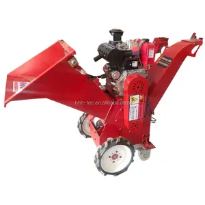 Self-propelled diesel orchard tree branches grape branches corn stalks crusher garden shredding machine