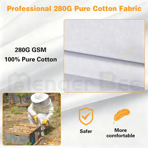 Combinaison d'apiculture intégrale en coton 280G durable avec fermeture éclair fluide et poignets élastiques pour l'apiculture - Product Image 4