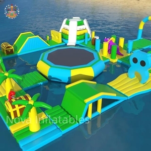 NOVA Aufblasbarer PVC-Wasserpark für Seen, Schwimmende Spielanlage für Wassersport mit >500kg Kapazität & >10 Passagieren - Product Image 2