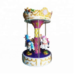 Bon profit équipement de terrain de <span class=keywords><strong>jeu</strong></span> Kiddie Ride Merry Go Round petit carrousel 3 joueurs abeille carrousel <span class=keywords><strong>cheval</strong></span> à vendre - Product Image 3