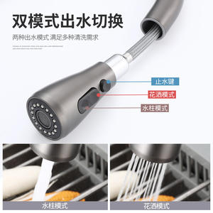 Keran Wastafel Dapur Warna 3 Cara Modern, Keran Wastafel Dapur 304 Baja Tahan Karat Warna Populer - Product Image 3