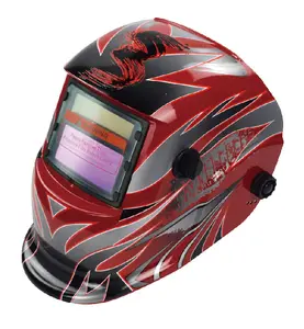 Welding Helmet Prices Factory Popular Fire Skull Design Decals Custom Sticker Solar Powered Auto Darkening Welding Helmet Decal