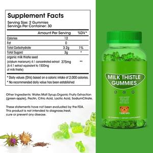 Ekstrak susu tanpa gula ekstrak Thistle susu lembut detoksifikasi hati gula suplemen permen karet pembersih untuk pria dan wanita - Product Image 6