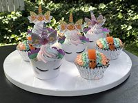 Plateau à gâteau robuste de 12 mm d'épaisseur avec bord lisse, en carton ondulé rond