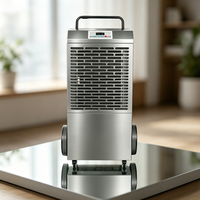 Nouveau déshumidificateur mobile commercial haute efficacité 158L/D, type chariot portable, pour entrepôt industriel et sous-sol, sécheur d'air anti-humidité