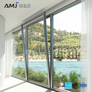 <span class=keywords><strong>Fenêtre</strong></span> en aluminium isolante à triple vitrage, insonorisée, à ouverture basculante, de luxe, moderne, pour hôtel ou villa, haute sécurité, AMJ NFRC - Product Image 1
