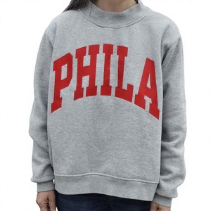OEM Custom Logo Blank Varsity Sweatshirt Men <b>Women</b> Mock Neck Pullover Custom Alphabet <b>Chenille</b> Patch Varsity Style <b>Jumper</b> - Product Image 2