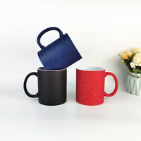 Tasses magiques à paillettes RubySub, tasses imprimables par sublimation, tasses en céramique vierges, tasses à changement de couleur