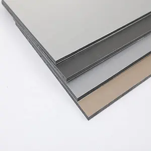 Panel komposit aksesoris aluminium, 2mm/3mm/4mm/6mm harga rendah ukuran standar lembar acp