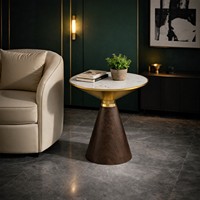 Table basse de style nordique, luxe léger, plateau en ardoise, structure en métal, design moderne pour salon, utilisation en coin de canapé, garantie de 3 ans