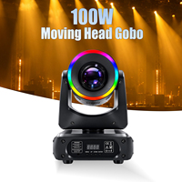 Lampu LED Moving Head Kompak 100W dengan Strip RGBW 540/270 Derajat Pan Tilt 14CH DMX Aktif Suara untuk Pesta Disko Lounge