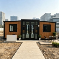 Maison conteneur préfabriquée de 20 pieds, deux chambres, maison modulaire à panneaux sandwich, système d'énergie solaire pour villa ou atelier