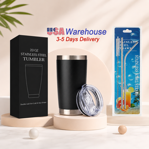 Gobelets isothermes anti-fuite de 20 oz pour entrepôt, tasses à café de voyage en acier inoxydable thermolaqué avec couvercle et paille - Product Image 3
