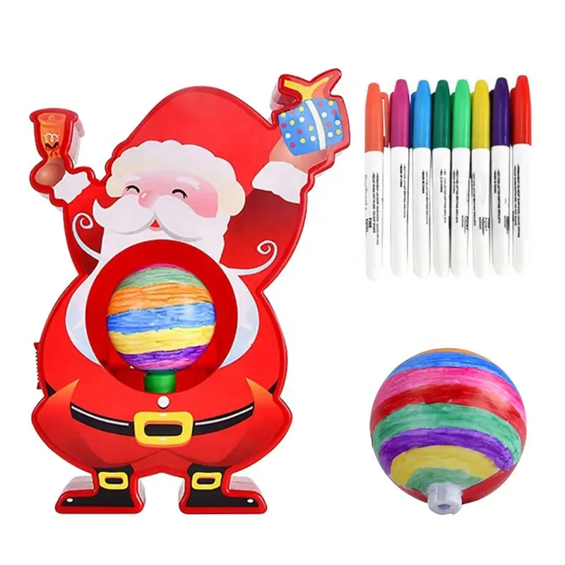 Samtoy Weihnachts mann DIY Graffiti Malerei Ostern Überraschung Ei dekorative Ballspiel zeug Weihnachts geschenke für Kinderspiel zeug