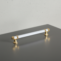 Poignée en alliage d'aluminium à rayures verticales, cadre doré, antirouille, pour placard de chambre et salle de bain