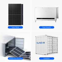 Système de conteneur de panneaux solaires monocristallins pliables MPPT 100kW-200kW à retour sur investissement élevé – Solution d'énergie renouvelable rentable pour
