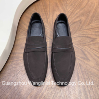 Mocassins Penny pour Hommes de Haute Qualité, Style Designer, en Cuir Véritable, Chaussures Habillées à Enfiler pour le Travail et le Quotidien