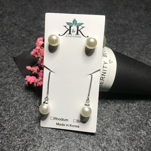 Tùy chỉnh giấy trang sức hiển thị thẻ Vòng cổ bông tai thẻ với logo Bông tai chủ thẻ tùy chỉnh - Product Image 6