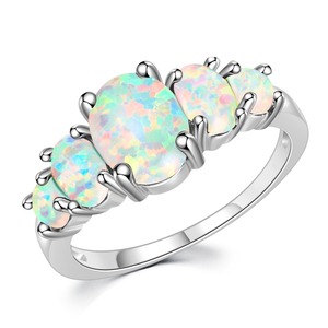 <strong>Opal</strong> Ring | Zircon-Accented Band | Luxury Fashion Jewelry for Women Men - Product Image 3