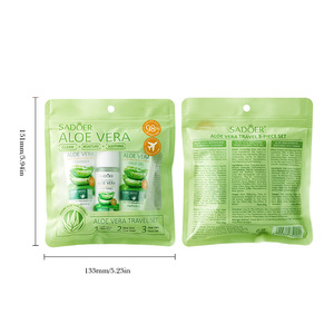 SADOER <span class=keywords><strong>Aloe</strong></span> <span class=keywords><strong>Vera</strong></span>, tonique hydratant apaisant naturel et biologique, nettoyant visage, ensembles de soins de la peau pour les voyages, 3 pièces pour tous les types de peau - Product Image 4