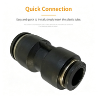 Raccord pneumatique noir en Y, connecteur rapide à enfoncer, réducteur de tube de 4mm, 6mm, 8mm, 10mm, 12mm