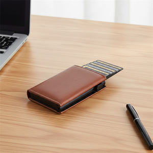 <span class=keywords><strong>Porte</strong></span>-cartes en aluminium RFID grande capacité, minimaliste, avec fermeture magnétique - Product Image 3