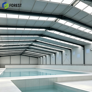 Structure de piscine en acier préfabriqué à grande capacité de charge, complexe de natation commercial à grande portée, arène de natation - Product Image 1