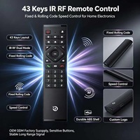 Control Remoto Inalámbrico OEM ODM Personalizado JCXK de 43 Teclas ABS IR RF con Código Fijo y Función de Ajuste de Velocidad