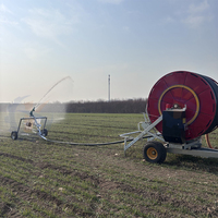 Dispositif d'irrigation agricole automatique autoportant avec enrouleur de tuyau de 200m à 300m et système d'arrosage intégré